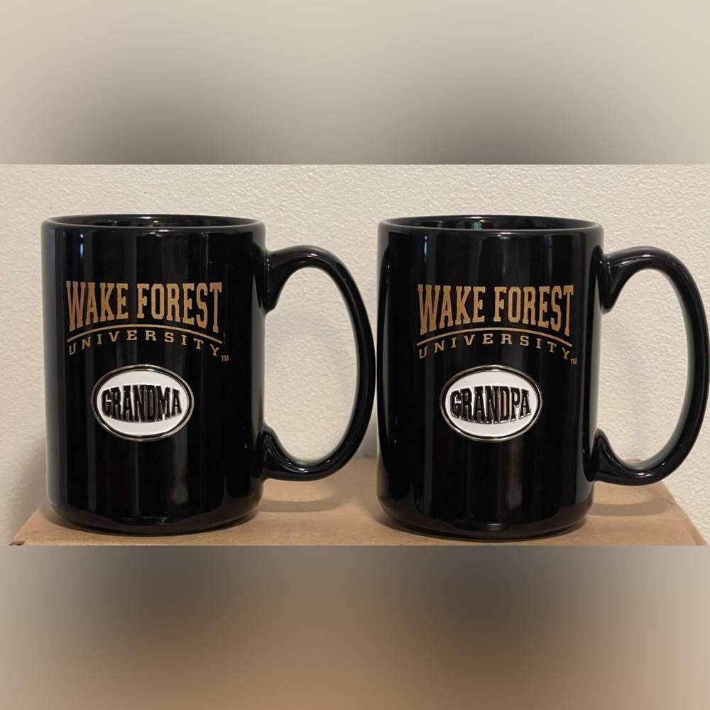 Wake Forest grandma & grandpa matching mug set